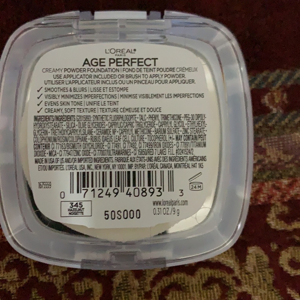NWT L’Oréal age perfect creamy powder foundation 345 hazelnut - Picture 3 of 3